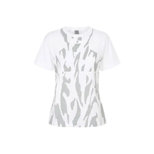 Adidas T-рубашка Женская Белая Серая