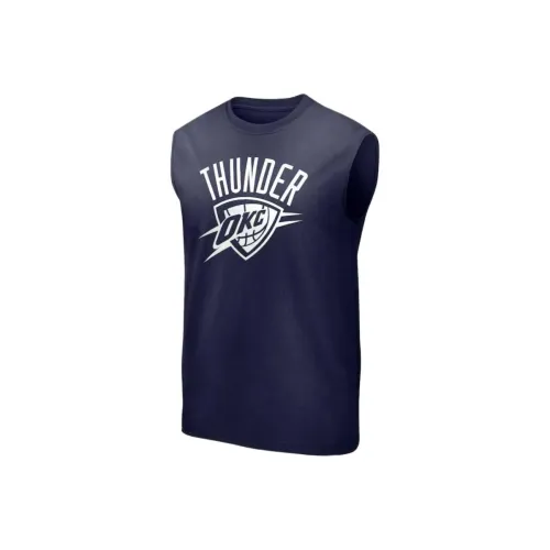 NBA Oklahoma City Thunder Синий Мужская баскетбольная футболка