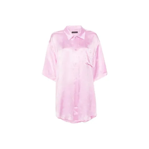 Balenciaga SS24 Рубашка Свободного кроя Женская Розовая