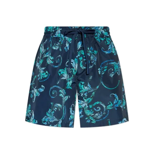 VERSACE JEANS COUTURE Повседневные шорты Мужские Темно-синие