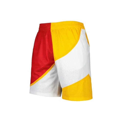 NBA x MITCHELL NESS Atlanta Hawks Баскетбольные шорты Мужской Красный Желтый Белый