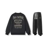 Комплект одежды (Черный свитшот + Черные штаны)