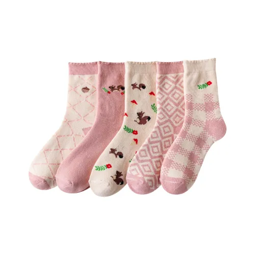 H YXIANG Носки Crew Женские 5 пар смешанные цвета