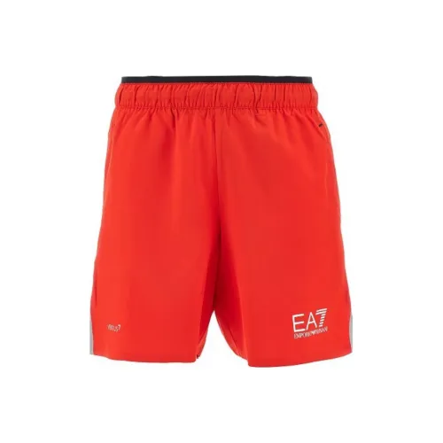 EMPORIO ARMANI EA7 Повседневные шорты Мужские Красные