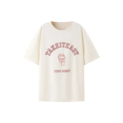 LEDIN Honey Kuma Co Branded SERIES Экрю В наличии Женские T Рубашки