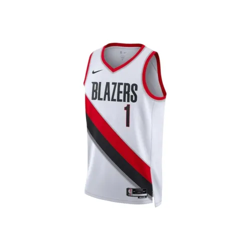 NBA Portland Trail Blazers Nike Association Edition Swingman Баскетбольная Джерси Унисекс Белый