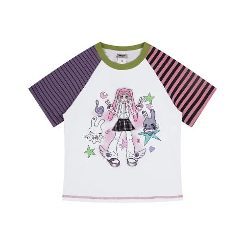 NELY Реглан-рукав T-рубашка Женская Белая