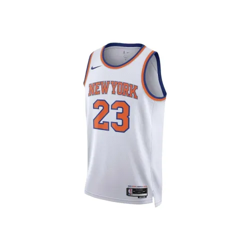 NBA x Nike New York Knicks Баскетбольная Джерси Унисекс Белая