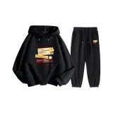 Черный (M Бумага Этикетка Dun Dun) + Черный (M Бумага Этикетка Dun Dun Логотип на брюках)