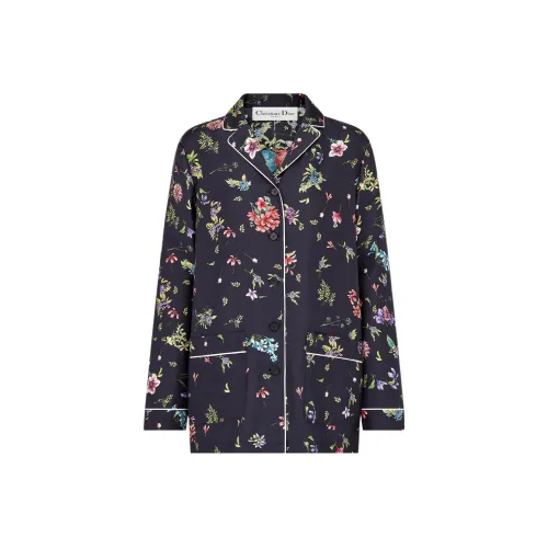 Dior Quarterly New Products Темно-синие Женские Рубашки