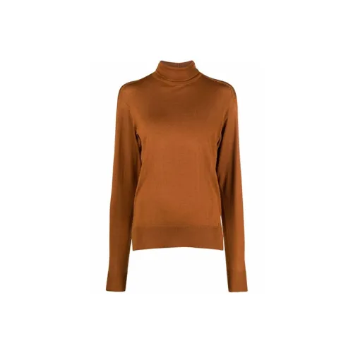 JIL SANDER Коричневый Женские кашемировые свитеры