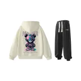 Комплект одежды (Хаки худи + черные штаны)