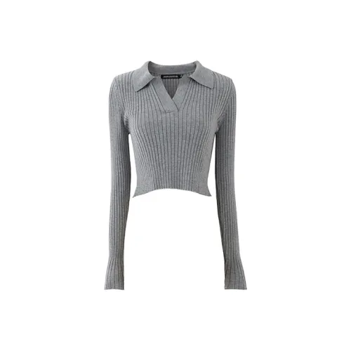 SOON FLOWER Crop Top Женский Серый