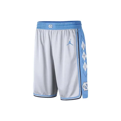 Джордан x NCAA UNC Баскетбольные шорты Мужские Белый Смелый Синий