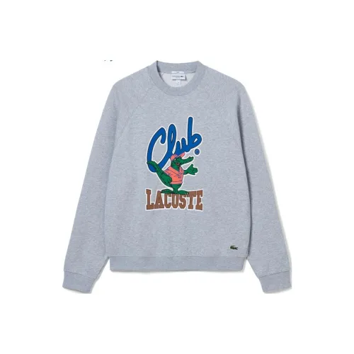 LACOSTE Collaboration Свитшот Женский Серебряный Серый