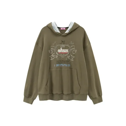 CHUU Толстовка Женская Горчично-зеленая