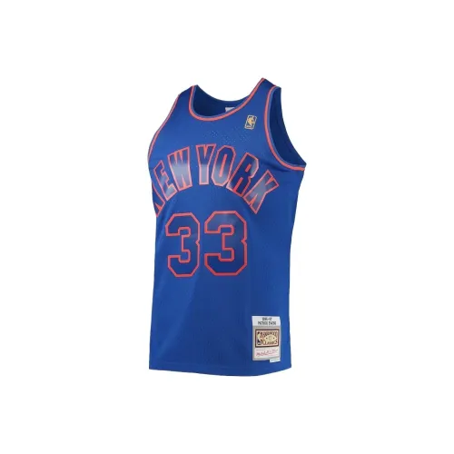 NBA Patrick Ewing Синий New York Knicks 1996 97 Паркет Баскетбольная Джерси Мужская Синяя