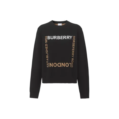 Burberry SS22 Horseferry Свитер Женский Черный