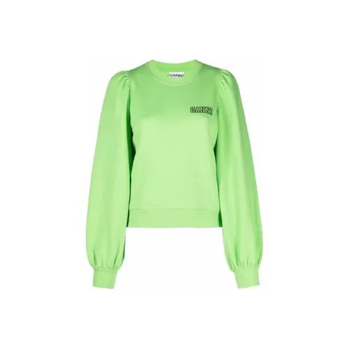 GANNI Зеленый Женские Свитшоты