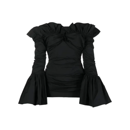 PHILOSOPHY DI LORENZO SERAFINI Черные Женские Т-рубашки