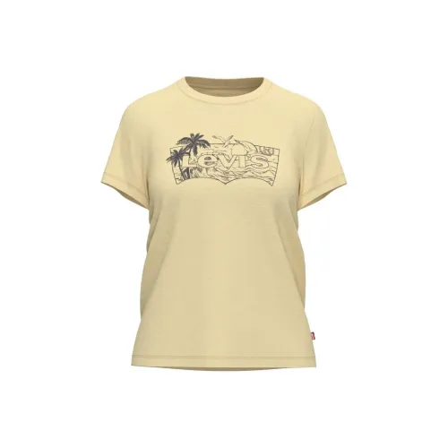 Levi's Стандартная T-рубашка Женская Желтая