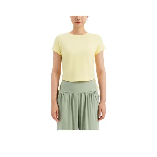 DECATHLON T-рубашка Женская Светло-желтая