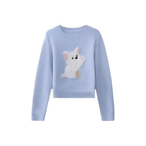 ALXNAN Свитер Женский Озерный Синий