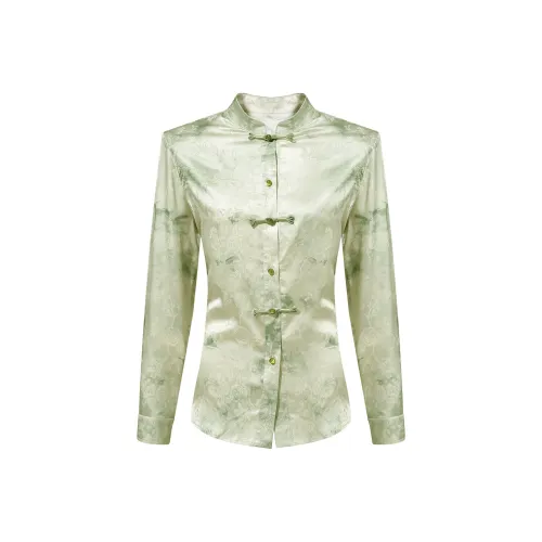 THE SEA LIFE Рубашка Женская Жадеит Зеленый