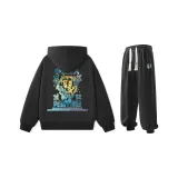 Комплект одежды (Черный свитшот + Черные штаны)