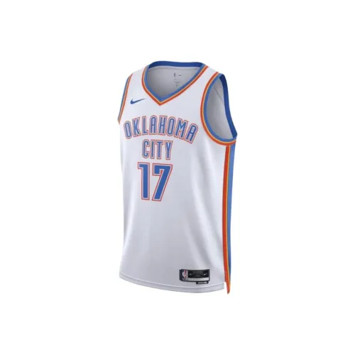 NBA x Nike Oklahoma City Thunder Баскетбольная Джерси Унисекс Белая