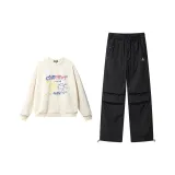 Абрикосовый топ+черные брюки