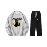 Комплект одежды (Серый топ + Черные штаны)