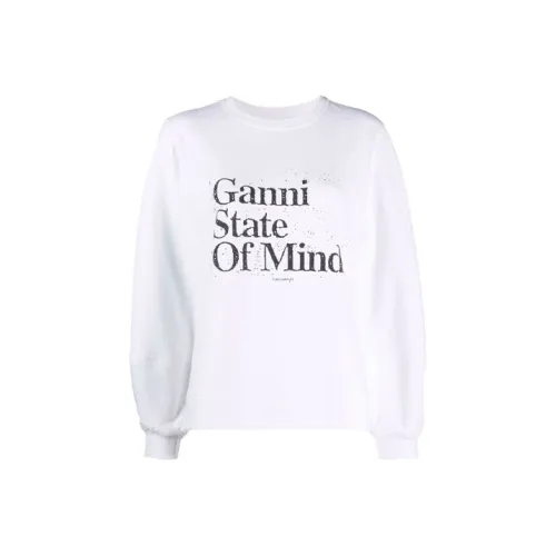 GANNI Белый Женские Свитшоты