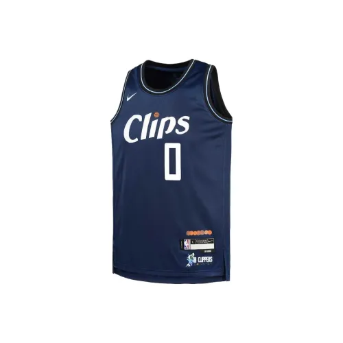 NBA Los Angeles Clippers Nike Swingman Russell Westbrook Баскетбольная Джерси Мужская Морской Синий