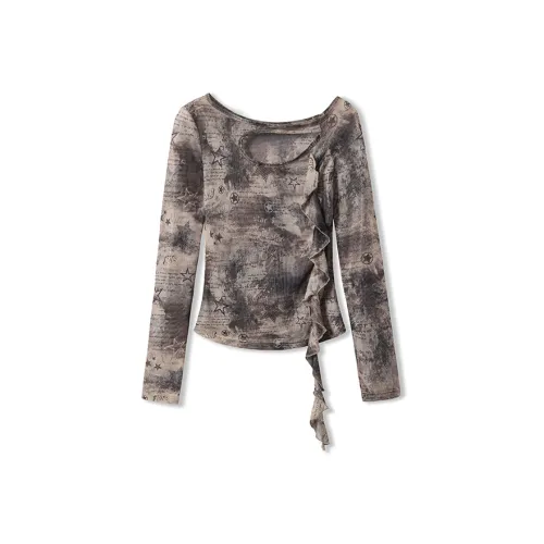 TOOOLAZY Хаки Женские T-рубашки