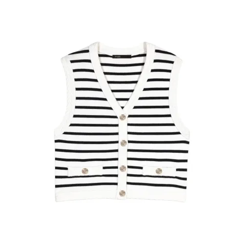 Maje Трикотаж Женский Морской Синий Бежевый