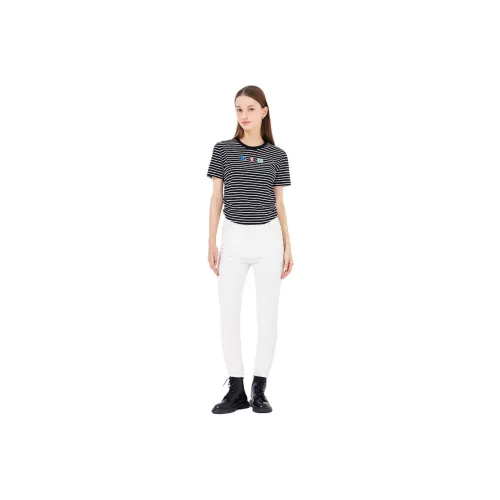Hush Puppies T-Shirt Женская Черный Белый