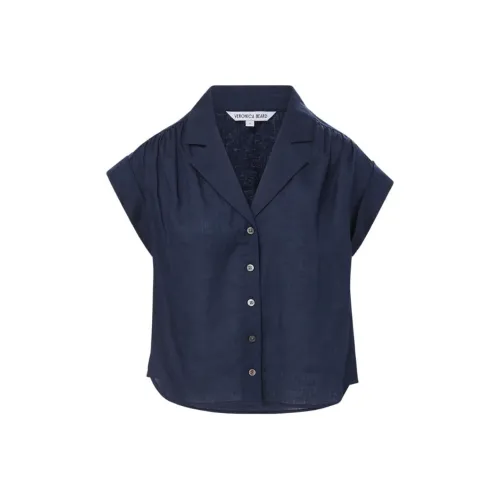 Veronica Beard SS24 Рубашка Женская Морской Синий