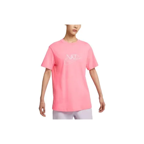 Nike Т-рубашка с рукавом женская розовая