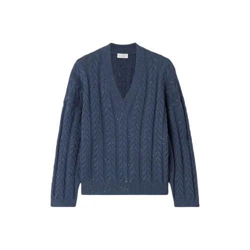 Brunello Cucinelli Темно-синий Женские Свитеры