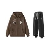Set (Coffee Sweatshirt + Black Training Pants)  
Комплект (Кофейный Свитшот + Черные Спортивные Штаны)