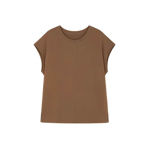 Mo Han Yi Mei T Рубашка Женская Кофейного цвета