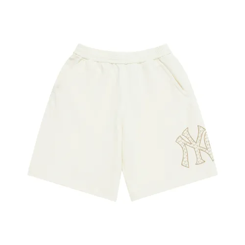 MLB MONOGRAM Коллекция New York Yankees SS25 Повседневные шорты Унисекс Кремовый Белый