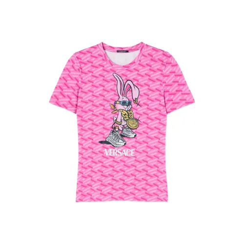 VERSACE SS24 CNY T Рубашка Женская Розовая