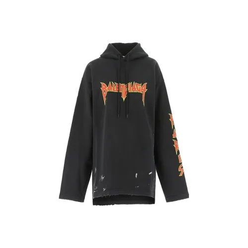 Balenciaga Свитшот Свободного кроя Женский Черный