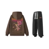 Set (Coffee Sweatshirt + Black Training Pants)  
Комплект (Кофейный Свитшот + Черные Спортивные Штаны)
