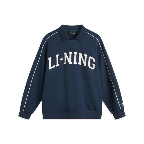 LINING Sports Life Collection Темно-морской синий Женские Толстовки
