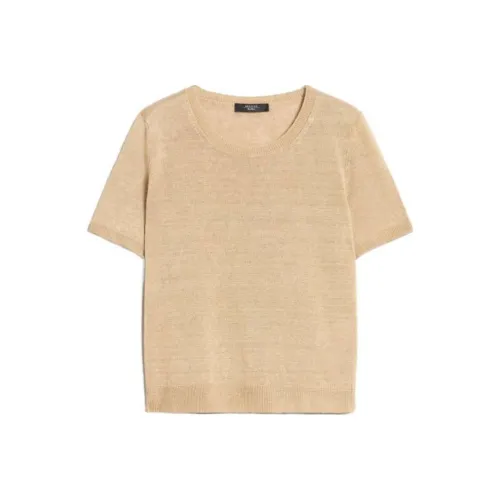 WEEKEND MaxMara T-рубашка женская овсяного цвета