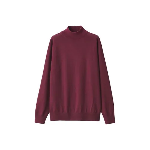 MUJI Свитер Женский Темно-фиолетовый Красный