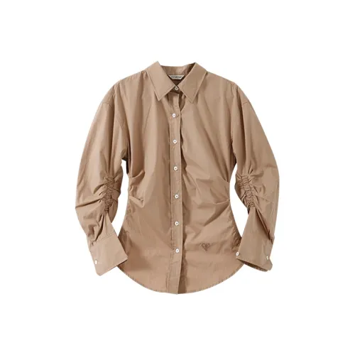 YUMOMO STAR Теплый хаки Женские Рубашки